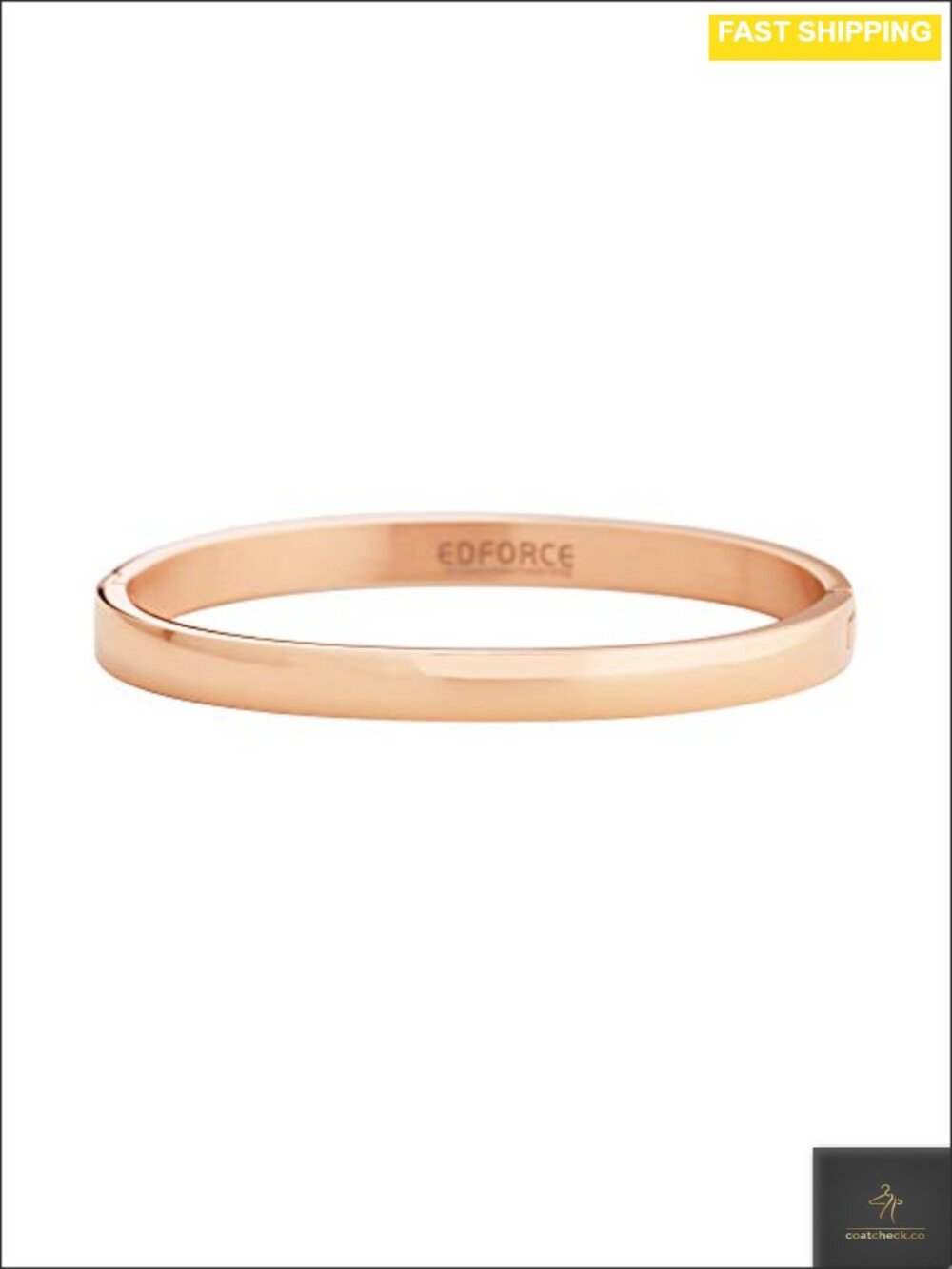 Stainless Steel Hinged Oval Bangle Bracelet Stackable Women's Jewelry